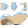 Perphy Women's Platform Ankle Strap Open Toe Chunky High Heel Sandals - 3 of 4
