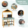 Infans Kids Kitchen Playset Outdoor Mud Kitchen with Root Viewer Planter Removable Sink - 4 of 4