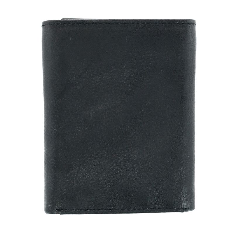 CTM Men's American Bison Leather RFID Trifold Wallet, 2 of 5