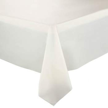 Smarty Had A Party Ivory Rectangular Disposable Plastic Tablecloths (54" x 108") (96 Tablecloths)