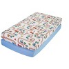 Everyday Kids 2-Pack Fitted Boys Crib Sheets, 100% Soft Breathable, Fits Standard Crib Mattress 28x52in, Train & Light Blue Nursery Sheets - 2 of 4