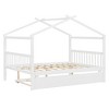 Merax Full Size Wooden House Bed Frame with Twin Size Trundle - 4 of 4