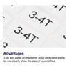 Unique Bargains Self-Adhesive Marked Office Home Clothes Size Sticker Label 2 Sheet - 3 of 3