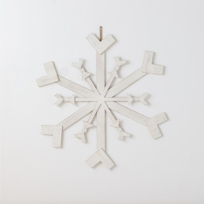 Sullivans Snowflake Wall Decor 34.5"H Off-White