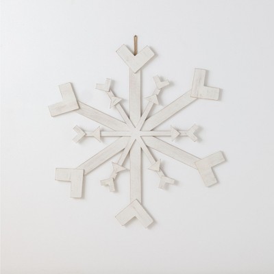 Sullivans Snowflake Wall Decor 34.5"H Off-White