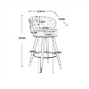 CIPACHO COOLMORE Counter Height Bar Stools Set of 2 for Kitchen Counter Solid Wood Legs with a fixed height of 360 degrees - 2 of 4
