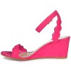 Journee Collection Womens Loucia Buckle Ankle Strap Wedge Sandals - 2 of 4