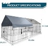 Metal Chicken Coop 86"×40"×40" Chicken Run with Waterproof Cover Portable Poultry Cage, for Outdoor Walk-in Poultry Rabbit Duck Cage Back Yard - 3 of 4