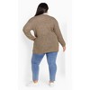 Avenue Women's Plus Size Amber Boucle Cardigan - 3 of 4