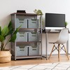 IRIS USA Portable Letter Size Desktop File Box with Open Lid, Side Handles, Hanging File Folders - 2 of 4