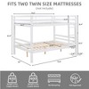 Dsvimoy Bed Bunk Bed with Strong Support and Eco Friendly Materials for Kids Room, White, 79.13"*59.06"*61.81" - 3 of 4
