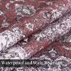 Acekool Vintage Floral Rug - Non Slip Low Pile Indoor Area Rug for Living Room, Bedroom & Dining Room - 3 of 4