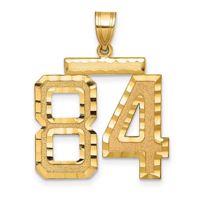 Black Bow Jewelry 14k Yellow Gold, Varsity Collection, Large D/C Pendant Number 84