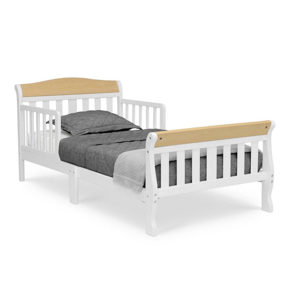 Photos - Cot Delta Children Canton Toddler Bed - Bianca White/Natural