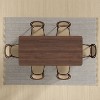 67 inch Rectangle Brown Rattan Dining Table for 4-6 People Suitable for Dining Room and Living Room - 3 of 4