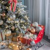TopComfy Decorative Object Glass Christmas Ball Ornaments Set of 4 for Holiday Party Decorations, Silver, 6"*6"*6.4" - 3 of 4