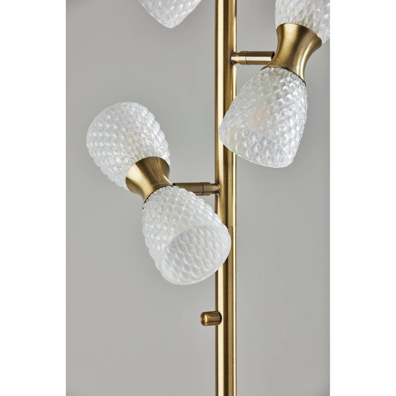Nina Floor Lamp Antique Brass (Includes LED Light Bulb) - Adesso, 4 of 7
