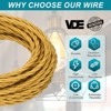 Unique Bargains Twisted Cloth Covered Braided Lamp Fan Electrical Wire 18AWG - 3 of 4