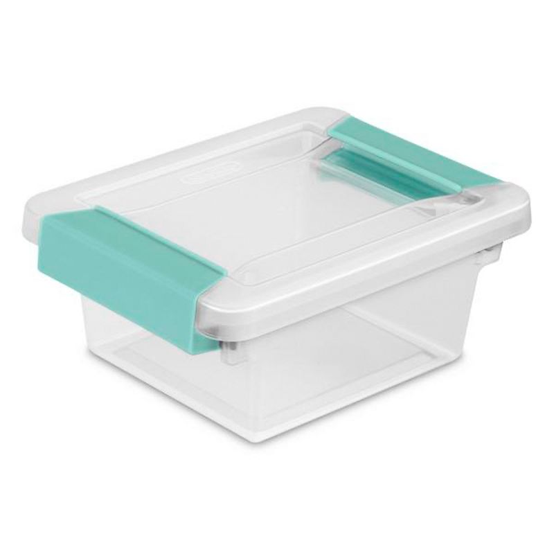 Sterilite Miniature Clip Storage Box w/ Latch Lid, 6 Pack, & Medium Clip Storage Box w/ Latch Lid, 4 Pack for Home, Office, and Workspace Organization, 2 of 7