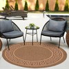 Unique Loom    Outdoor Border Greek Key Area Rug - 3 of 4