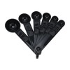 Unique Bargains Measuring Cups 6-Piece Long Handle Measuring Spoons Dishwasher Safe PP Black 1 Set - 3 of 4