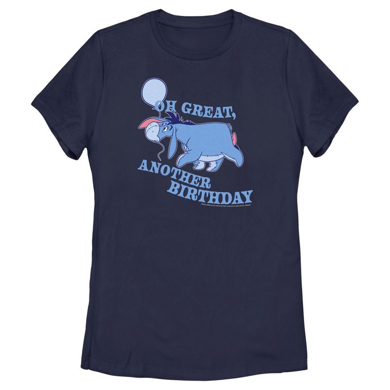 Women's Winnie the Pooh Eeyore Oh Great Another Birthday T-Shirt, 1 of 5