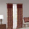 VYNXARIA 50x95" Jacquard Curtain Panel Pair - Set of 2 Luxurious Window Panels for Stylish Privacy and Light Control,Burgundy - 4 of 4