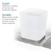 iDESIGN Ilese Waste Can Frost/Brushed Nickel: Plastic Bathroom Accessories, 7.64 qt Capacity - 2 of 4