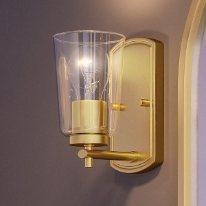 Urban Ambiance Luxury Traditional Wall Sconce 7.75''H x 4.5''W,  Satin Gold Finish,  Esperance Collection, UHP4145 - 1 of 4