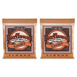 Ernie Ball 2148 Earthwood Phosphor Bronze Light Acoustic Guitar Strings 2-Pack - 1 of 3