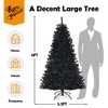 Costway 6ft Pre-lit PVC Christmas Halloween Tree Black w/ 250 Purple LED Lights - image 4 of 4