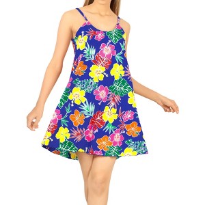 HAPPY BAY Women's Vacay Holiday Summer Beachwear Sleeveless Casual Honeymoon Lounge Beach Dress Slip Chemise - 1 of 4
