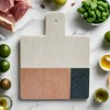 Lexi Home Marble 11.5" x 9" Square 3-Tone Marble Charcuterie Board - 4 of 4