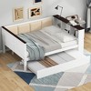 GDFStudio Gibson Wood Daybed with Storage Shelves and Upholstered Backrest - 2 of 4