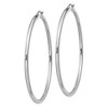 Black Bow Jewelry 2.5mm Sterling Silver, X-Large Round Hoop Earrings, 60mm (2 3/8 In) - 2 of 4