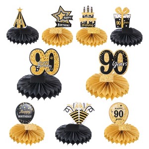 Unique Bargains Birthday Decoration Party Table Centerpiece 9 Pcs 90 Years Old - 1 of 4