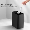 Aoibox Small Metal Trash Can, 2.1 Gallon Slim Wastebasket for Bathroom, Bedroom, Office, Kitchen, Under Sink (Matte Black) - 4 of 4