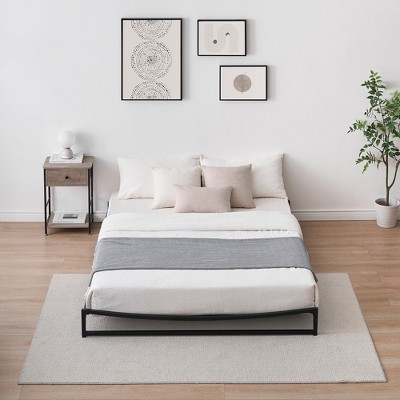 6 Inch Metal Platform Quuen/King Size Bed Frame Low Profile with Sturdy Steel Slats Support