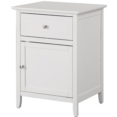 NicBex Nightstand with Drawer and Door Modern End Table with Large Storage Space for Bedroom,Living Room