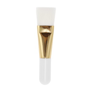 Unique Bargains Short Handle Facial Mask Brush Gold Tone 1 Pc - 1 of 4