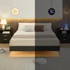 Whizmax Floating Bed Frame with Led Lights, Upholstered Platform Bed Frame, No Box Spring Needed, Easy Assembly, Black - 4 of 4
