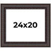 PosterPalooza | 3.5" Wide Ornate Brown Picture Frame - UV Acrylic, Backing Board, Hanging Hardware Included - 2 of 4