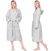 PAVILIA Women Robe with Hood, Fleece Plush Soft Long Hooded Robe, Fluffy Fuzzy Cozy Warm Bathrobe Shower Spa House - 3 of 4