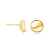 Ross-Simons Italian 18kt Yellow Gold Wavy Round Earrings - 2 of 3
