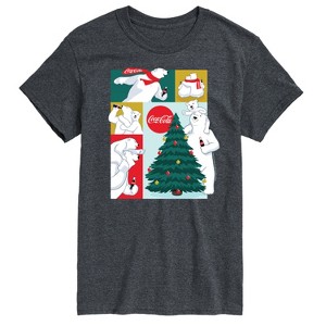 Men's - Coca-Cola - Christmas Tree Polar Bears Short Sleeve Graphic T-Shirt - 1 of 4
