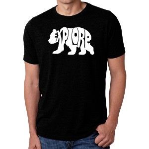 LA Pop Art Explore - Men's Premium Blend Word Art T-Shirt - 1 of 4