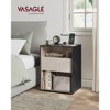 Modern Minimalist Nightstand with Charging Station & Drawer, Quick Tool-Free Assembly, Compact Side End Table, - 3 of 4