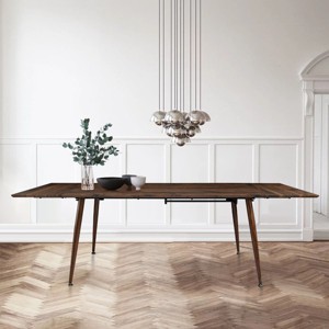 Odense 95" L Rectangular Extendable Dining Table With Removable Leaf-Maison Boucle - 1 of 4