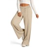 Coolmee Womens Wide Leg Sweatpants Drawstring High Waisted Athletic Joggers Casual Palazzo Pants with Pockets - 3 of 4