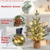 Home Office Desk Decorations 24 Inch Small Christmas Tree w/ Lights, 2 Ft Prelit Table Top Christmas Trees Mini Artificial Pine Tree w/ 50 Lights - 3 of 4